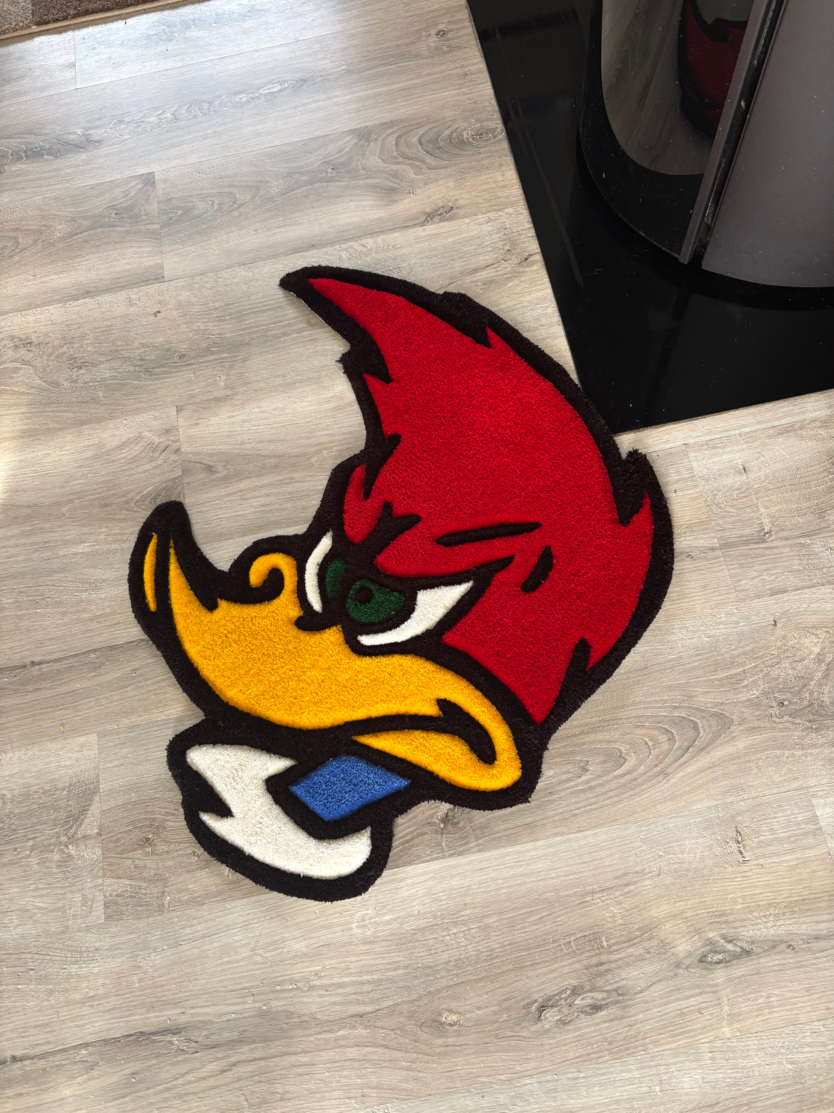 Tapis Woody Woodpecker 65x65cm - 100% fait main