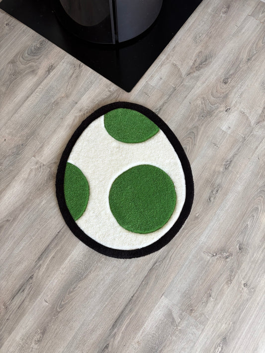 Tapis Oeuf/Yoshi (100% fait main) 70x55cm Tufting/Rug