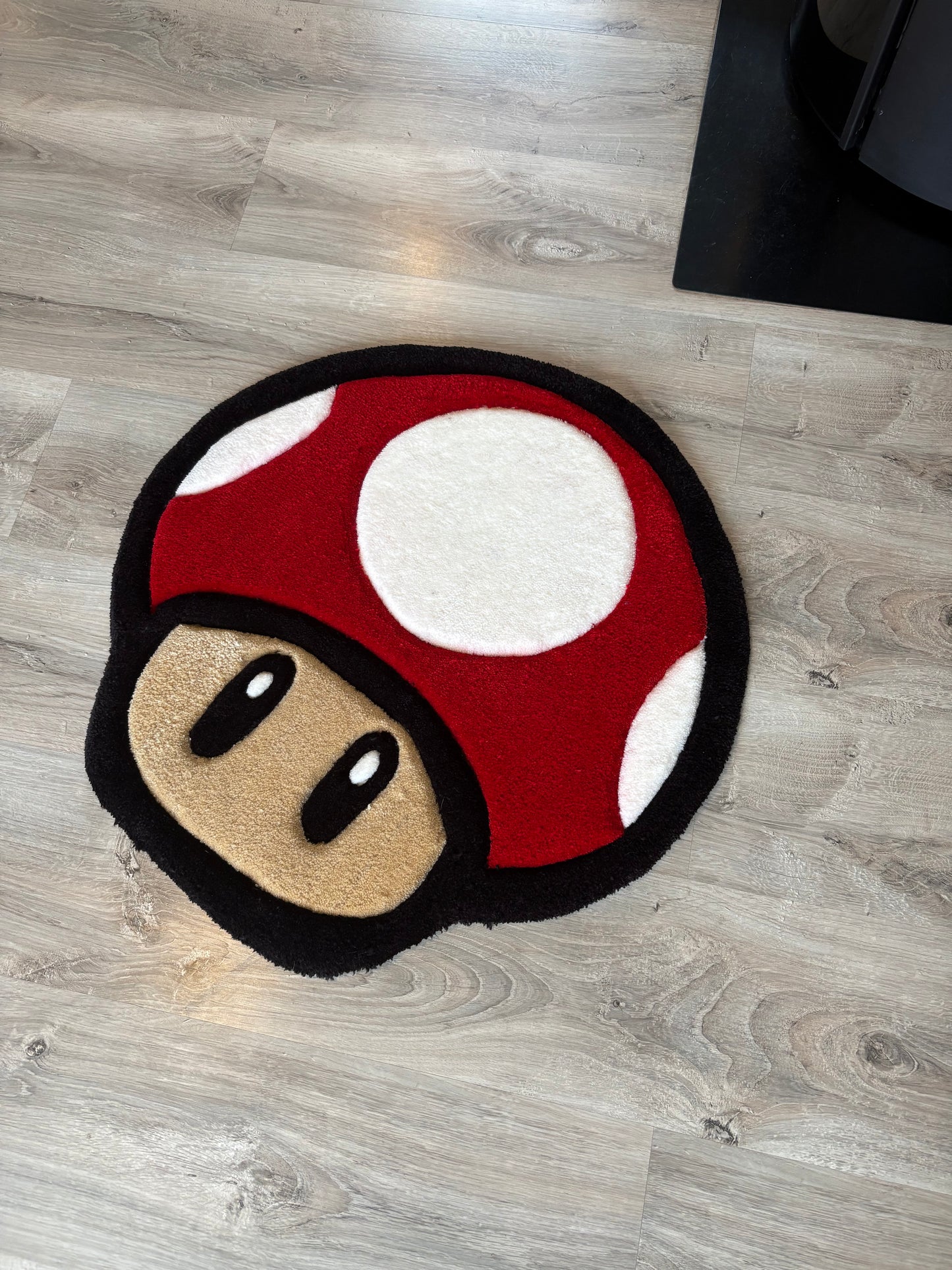 Tapis Mario/Champignon (100% fait main) 70x70cm Tufting/Rug