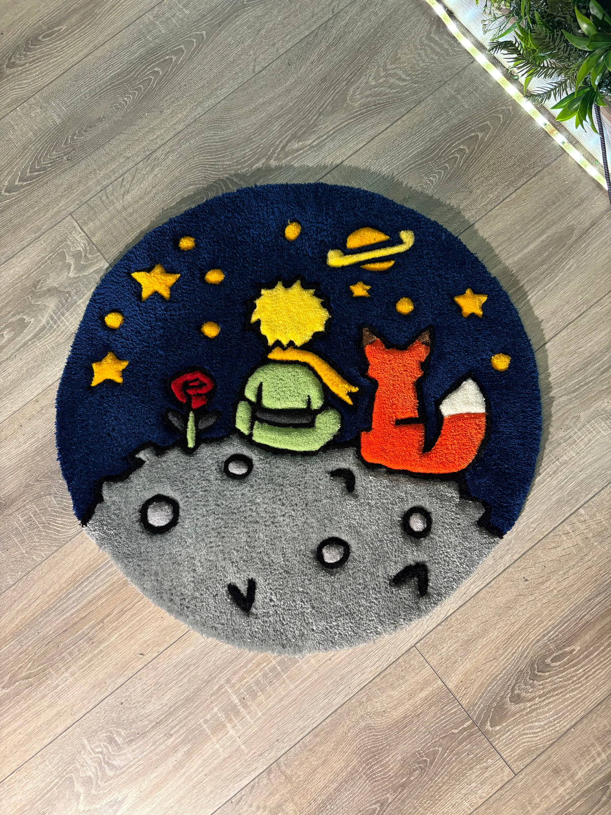 Tapis Tufting Petit prince 65x65cm - 100% fait main