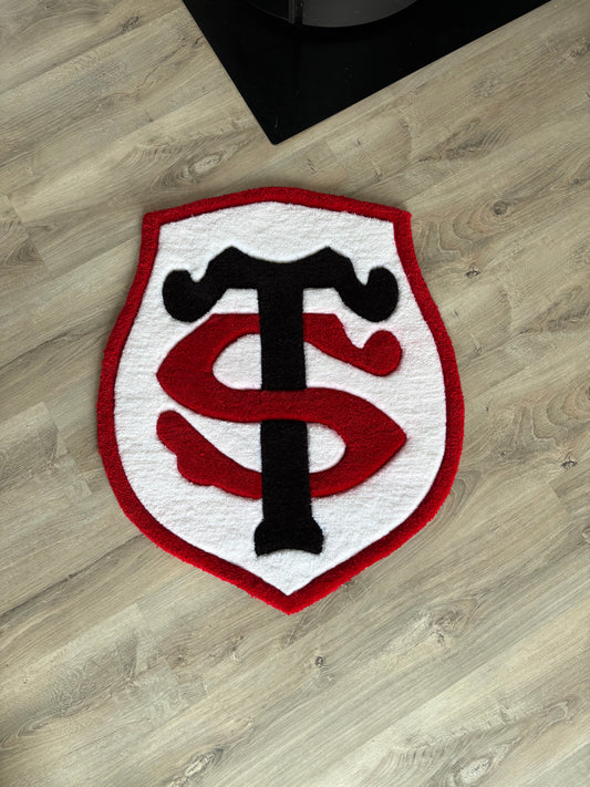 Tapis Stade Toulousain 70x50cm (100% fait main)  Tufting/Rug