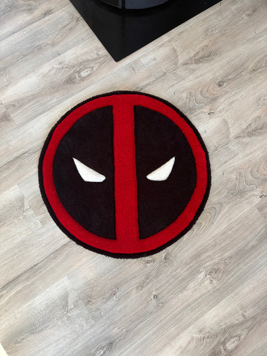 Tapis Deadpool (100% fait main) 70x70cm Tufting/Rug