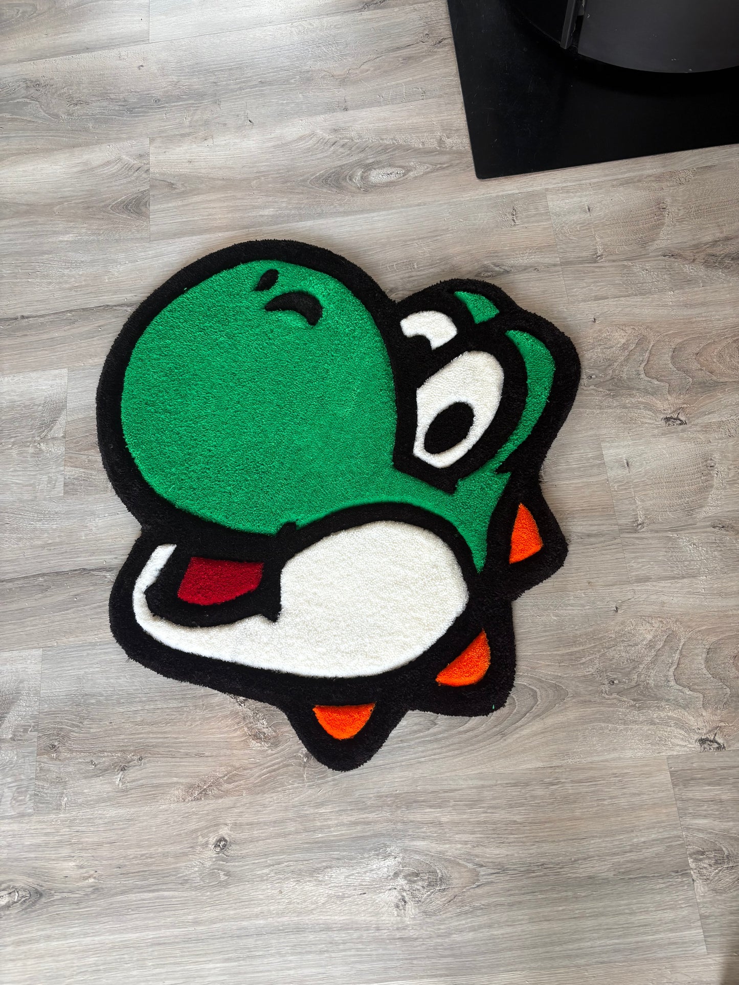 Tapis Yoshi/Mario (100% fait main) 70x70cm Tufting/Rug