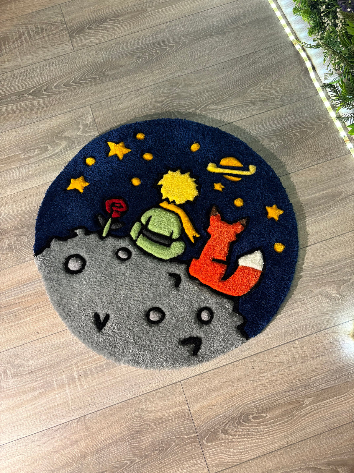 Tapis Tufting Petit prince 65x65cm - 100% fait main
