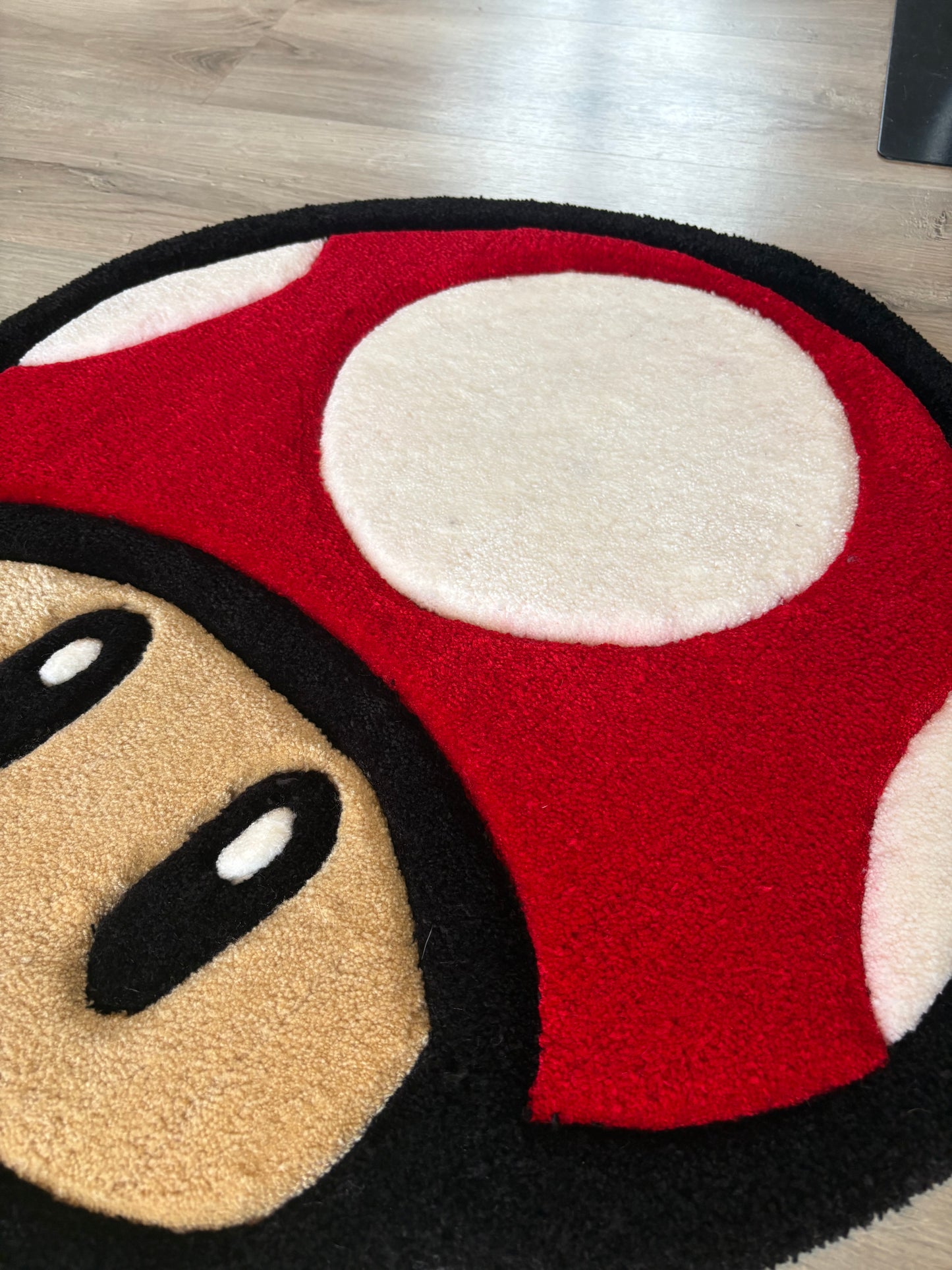 Tapis Mario/Champignon (100% fait main) 70x70cm Tufting/Rug