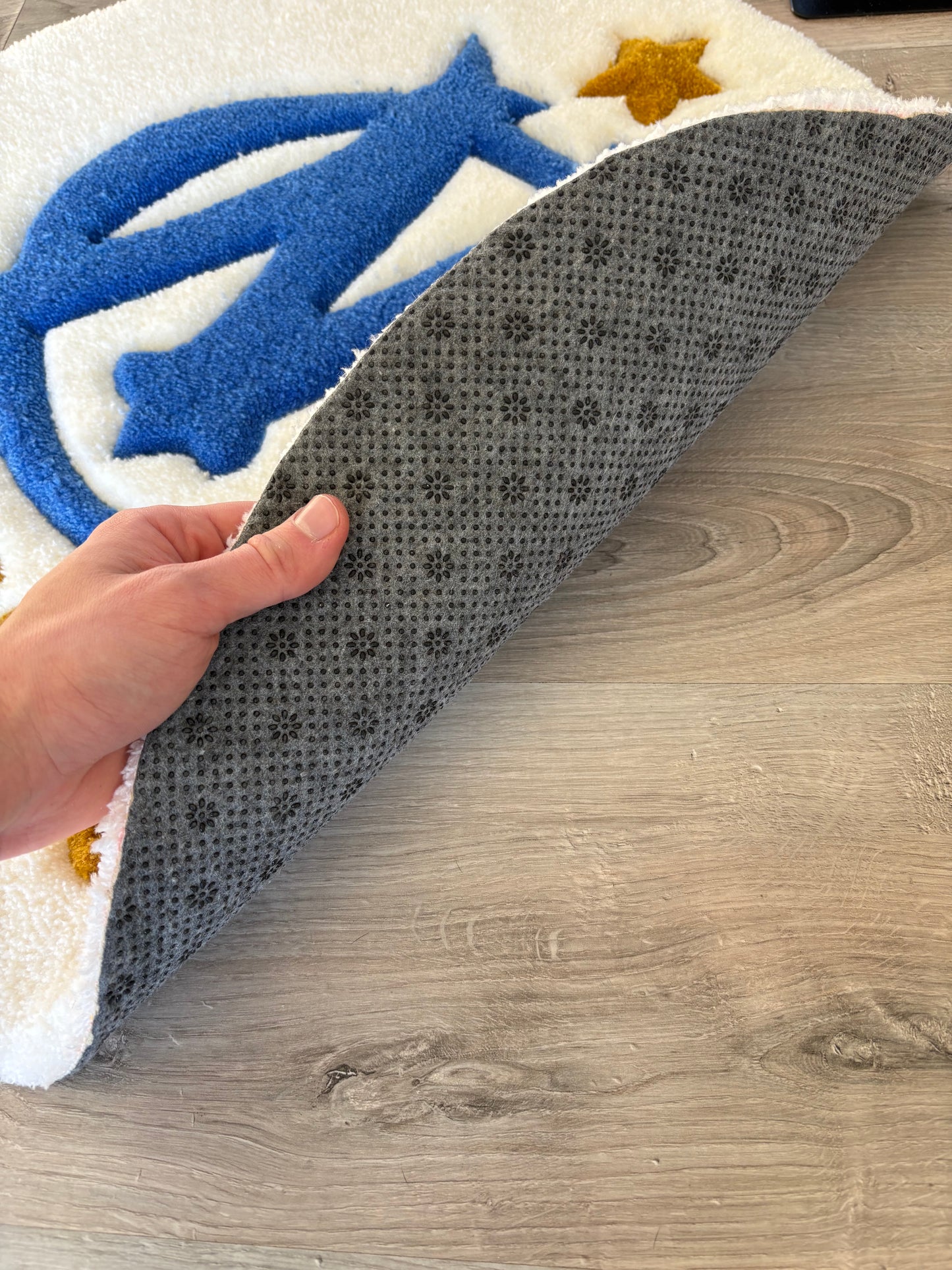 Tapis OM/Marseille (100% fait main) 65x65cm Tufting/Rug