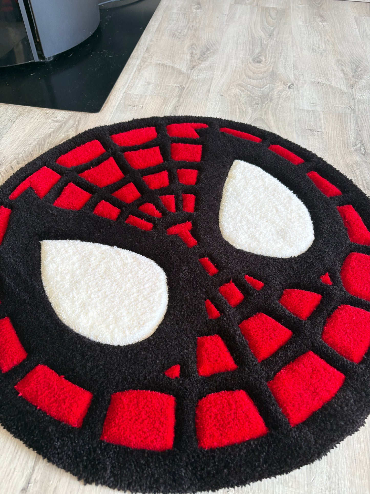 Tapis Spiderman (100% fait main) 65x65cm Tufting/Ruf