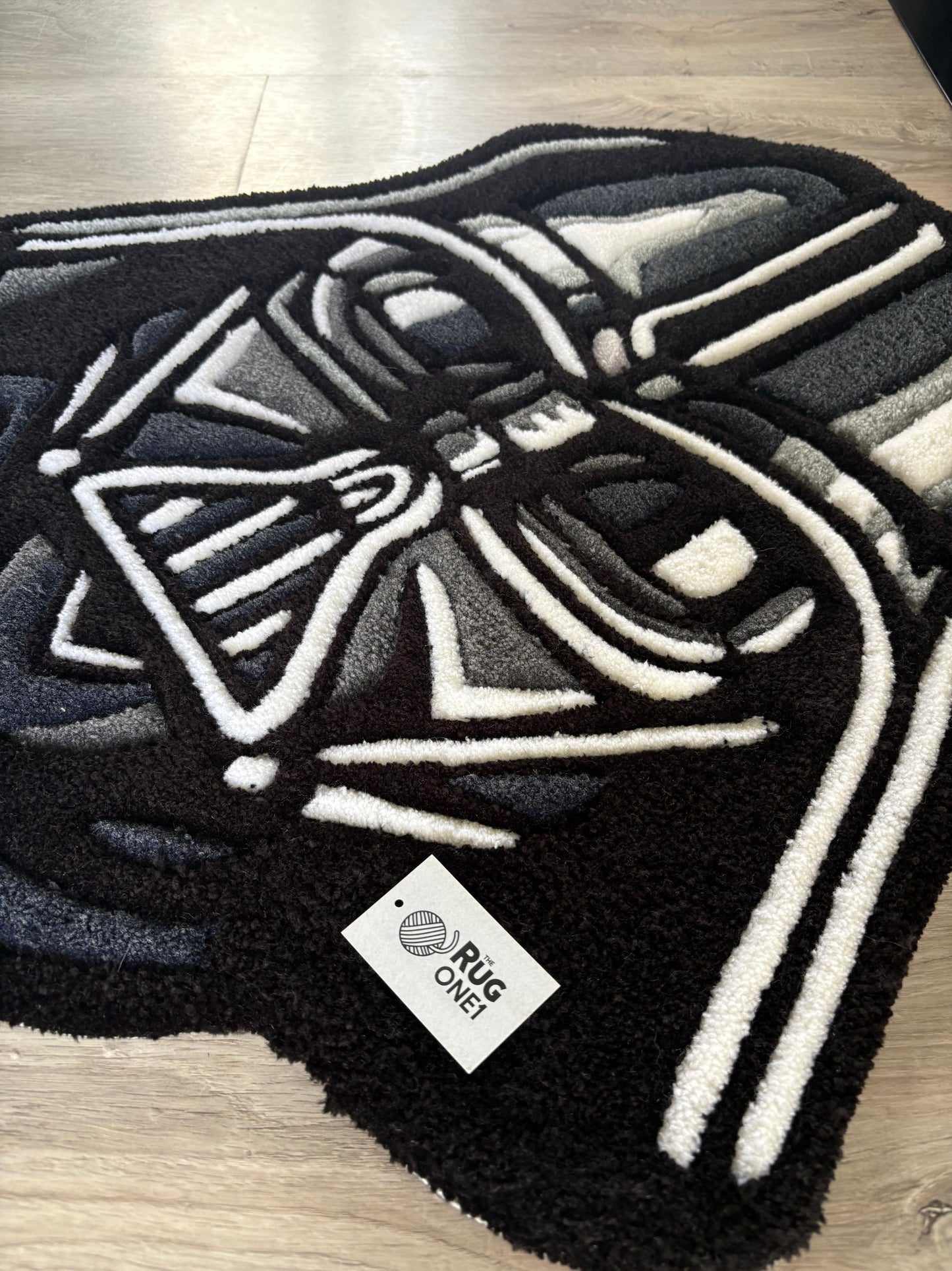 Tapis Dark Vador 70x65cm ( 100% fait main) Tufting/Rug