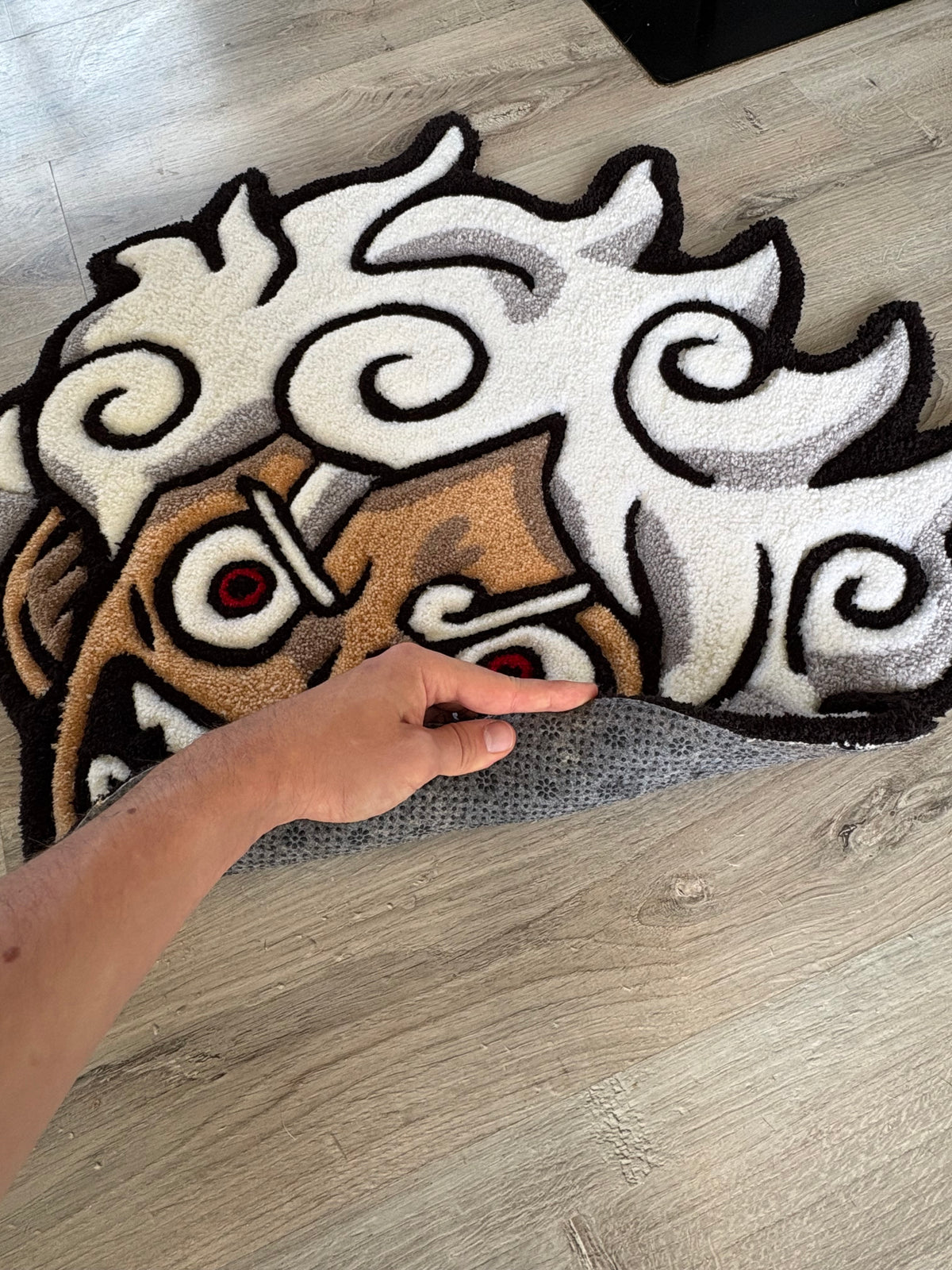 Tapis luffy 65x65cm - 100% fait main