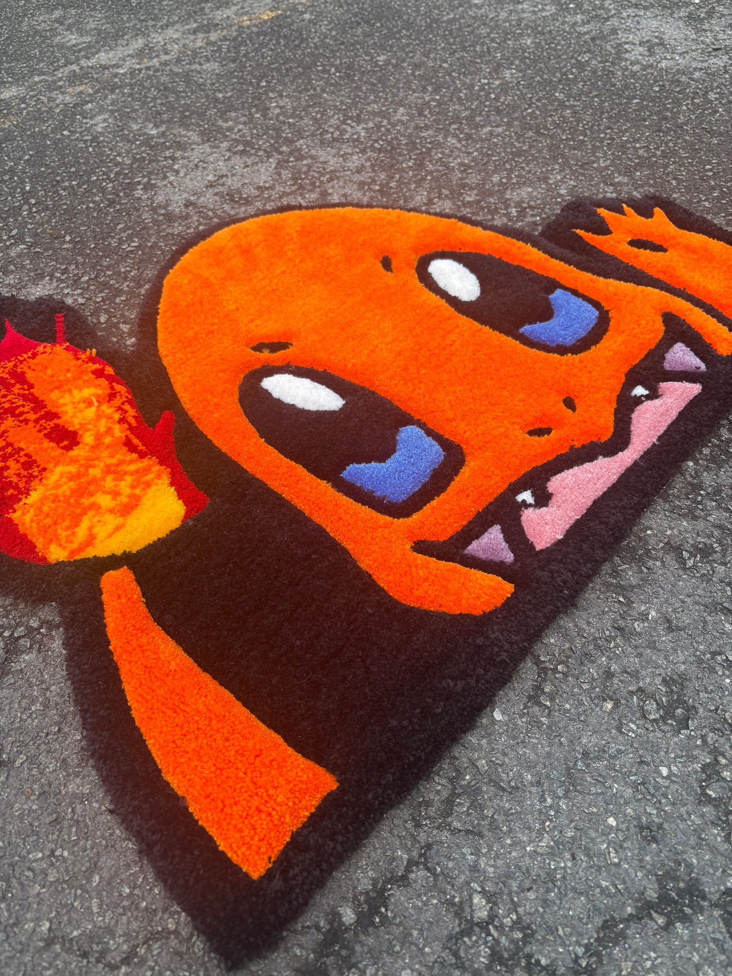 Tapis Salamèche (100% fait main) 70x55cm Tufting/Rug