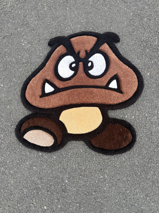 Tapis Goomba/Mario (100% fait main) Tufting/Rug 70x70cm