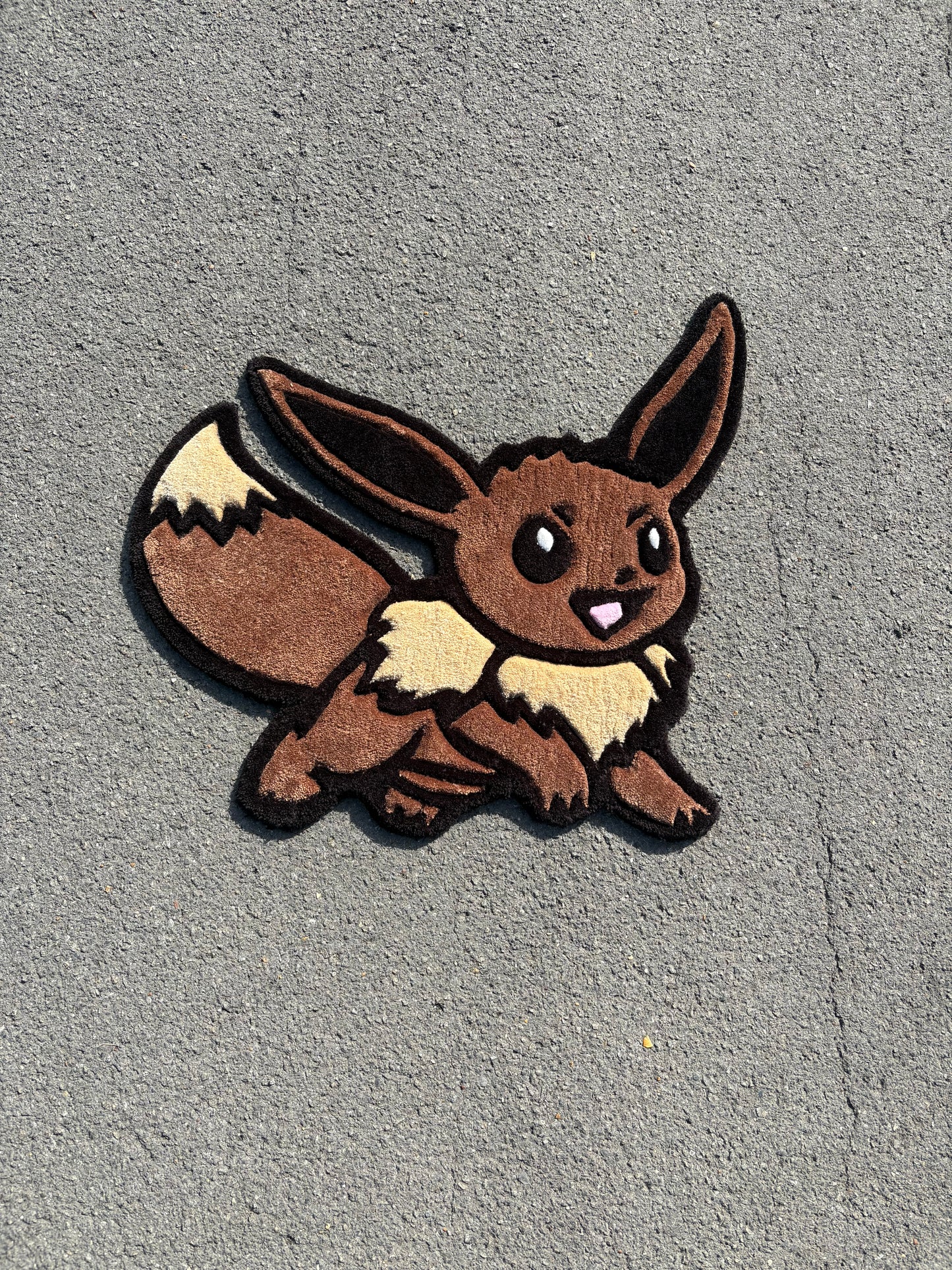 Tapis Évoli/Pokemon (100% fait main) 70x70cm Tufting/Rug