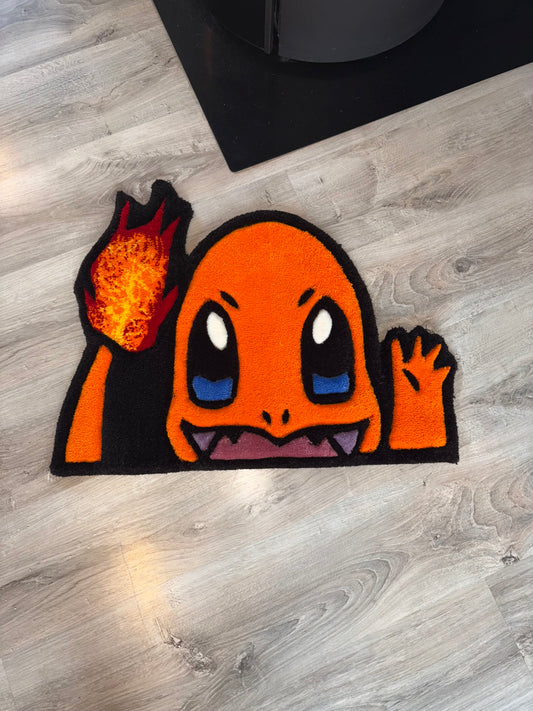 Tapis Salamèche (100% fait main) 70x55cm Tufting/Rug