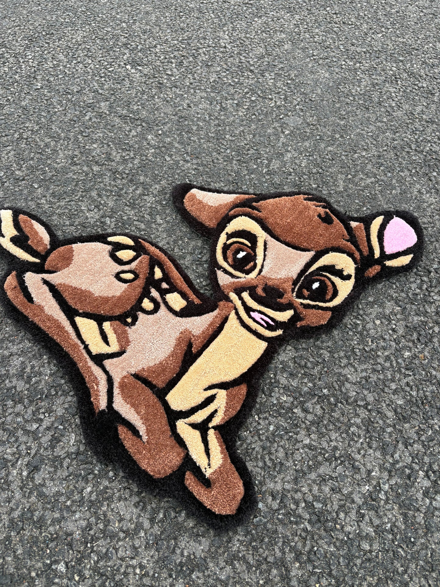 Tapis Bambi/Disney (100% fait main) Tufting/Rug 70x70cm