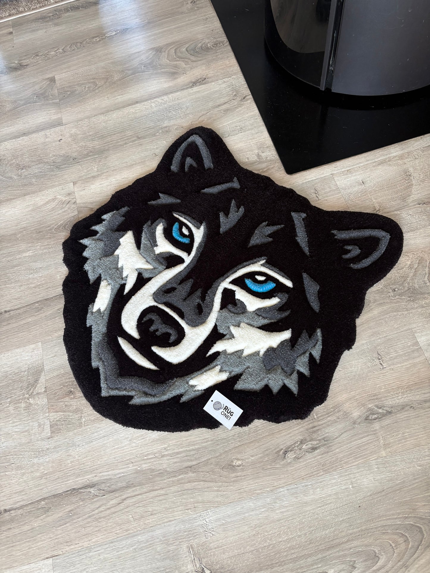 Tapis Loup (100% fait main) 70x65cm Tufting/Rug