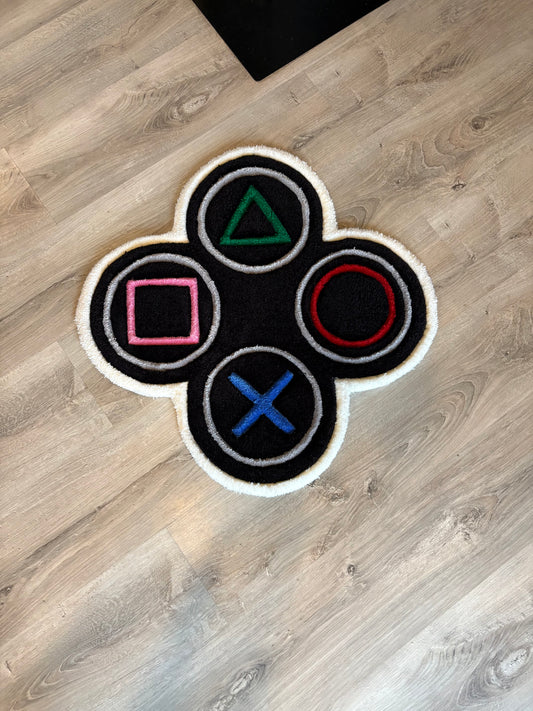 Tapis PlayStation (100% fait main) 65x65cm Tufting/Rug
