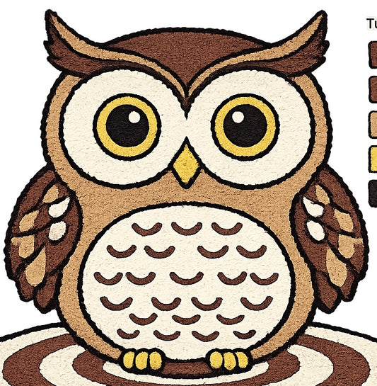 Hiboux 100x80cm , délai 7/10 jours avant expédition,