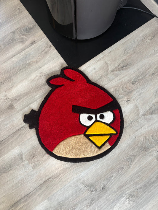 Tapis Angry Bird/Red (100% fait main) 70x70cm Tutfing/Rug