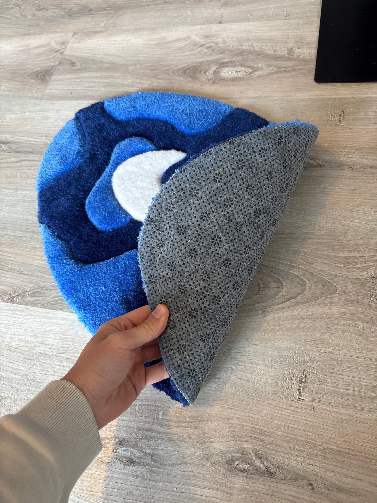 Tapis Nike/Camouflage Bleu (100% fait main) Tufting/Rug