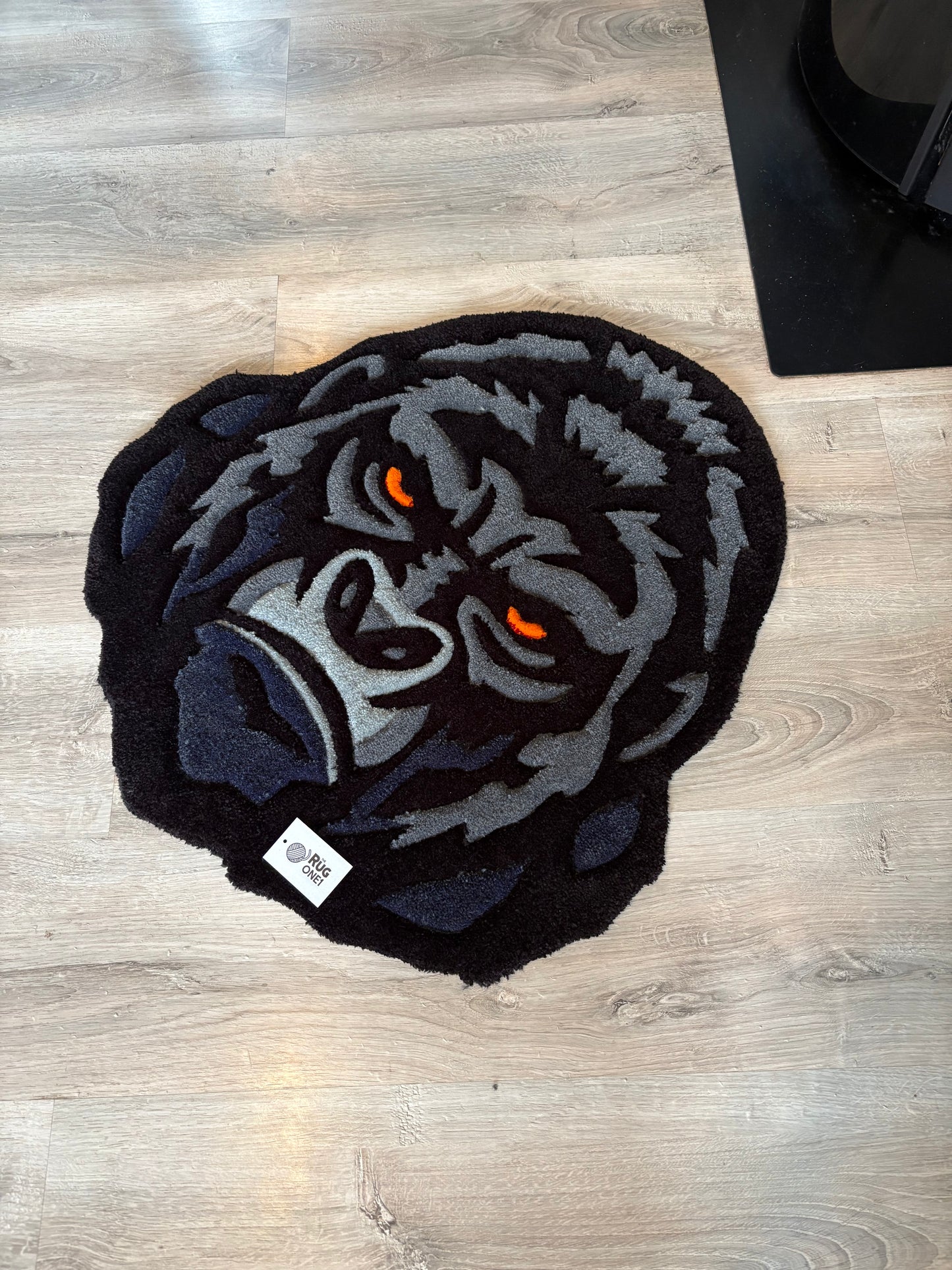 Tapis Gorille (100% fait main) 70x65cm Tufting/Rug