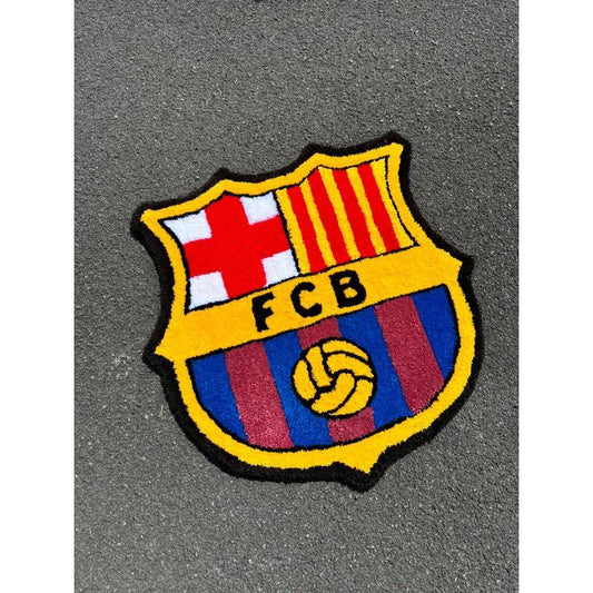 Tapis Tufté FC Barcelone - Tapis Maison Officiel FCB, 100% Polyester, Designs Exclusifs
